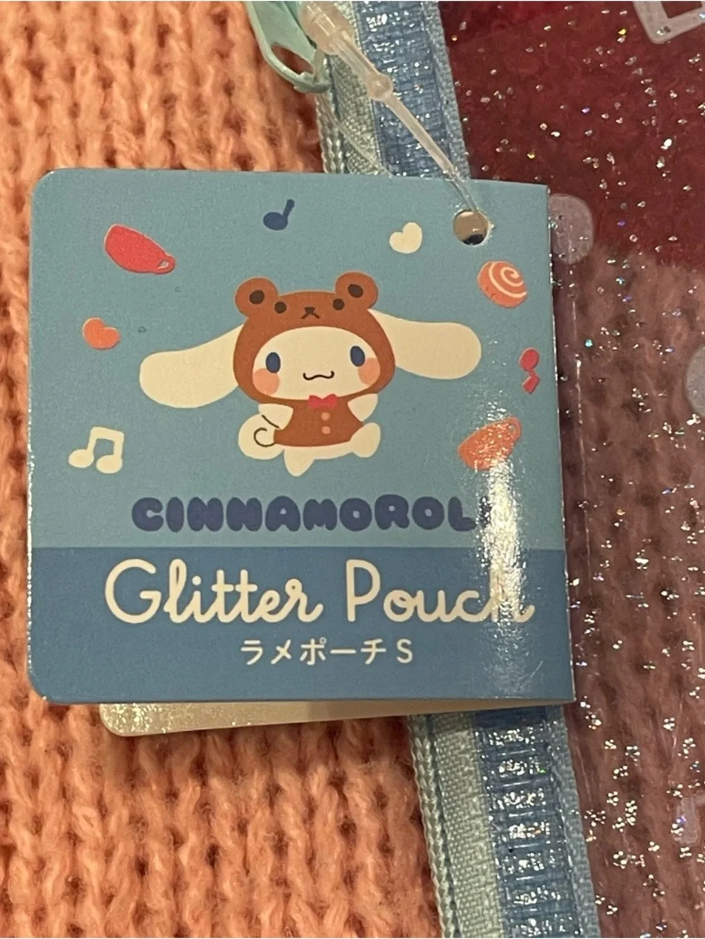 Sanrio Cinnamoroll Clear Glitter Mini Zipper Bag